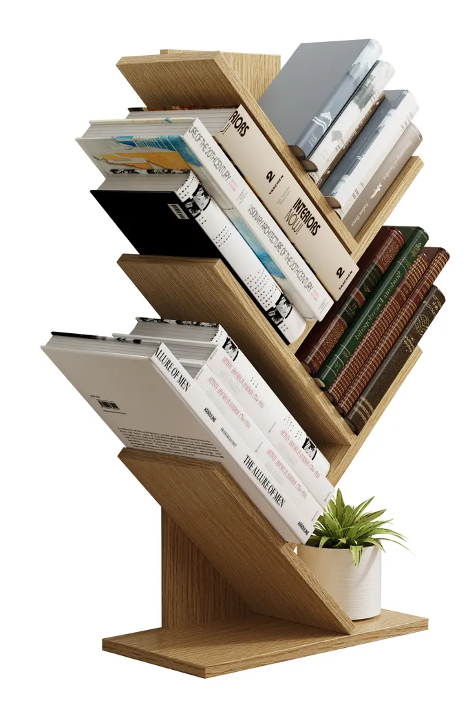 Petite Bibliothèque en Bois Nulis VCM - Format Compact 77x40cm Robuste