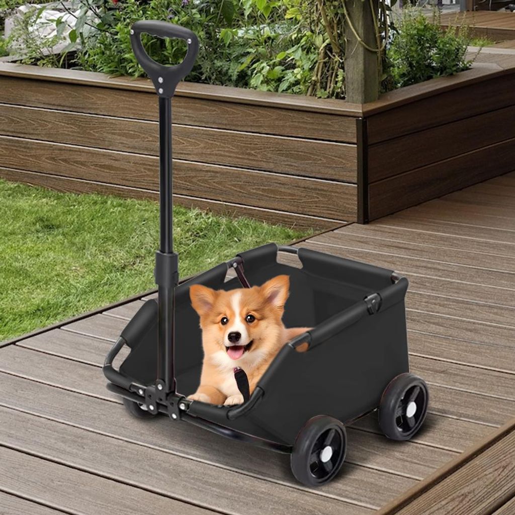 2 in 1 Hundewagen Hundebuggy bis 15 kg für Kleine Produktbild 