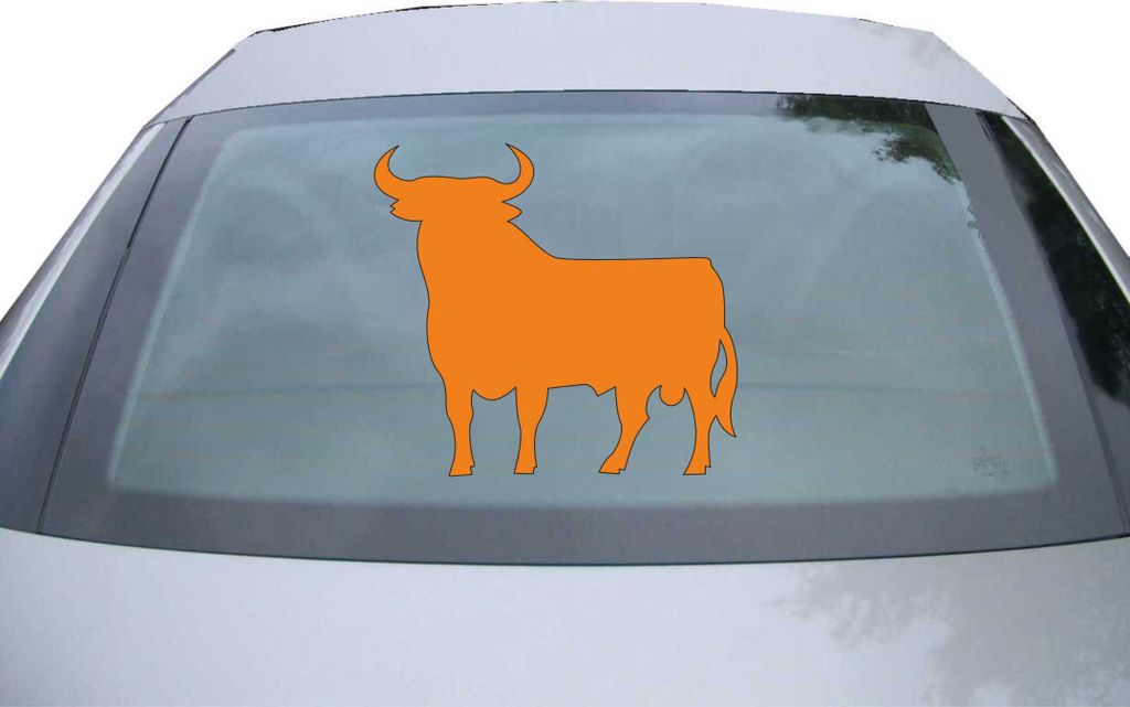 Indigos UG - Aufkleber Heckscheibe & Motorklappe DE2468 - orange - 600x549 mm - Spanien - Auto Scheiben Fenster Heckklappe Tuning Racing JDM - Die cut