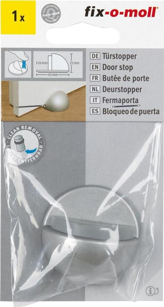 fix-o-moll Türstopper Metall Ø45xH 25,selbstkl,sat Inhalt: Produktbild 