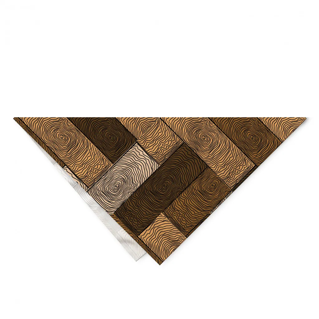 Bandana Cane Lavabile ABAKUHAUS 40cm - Parquet Cioccolato Beige
