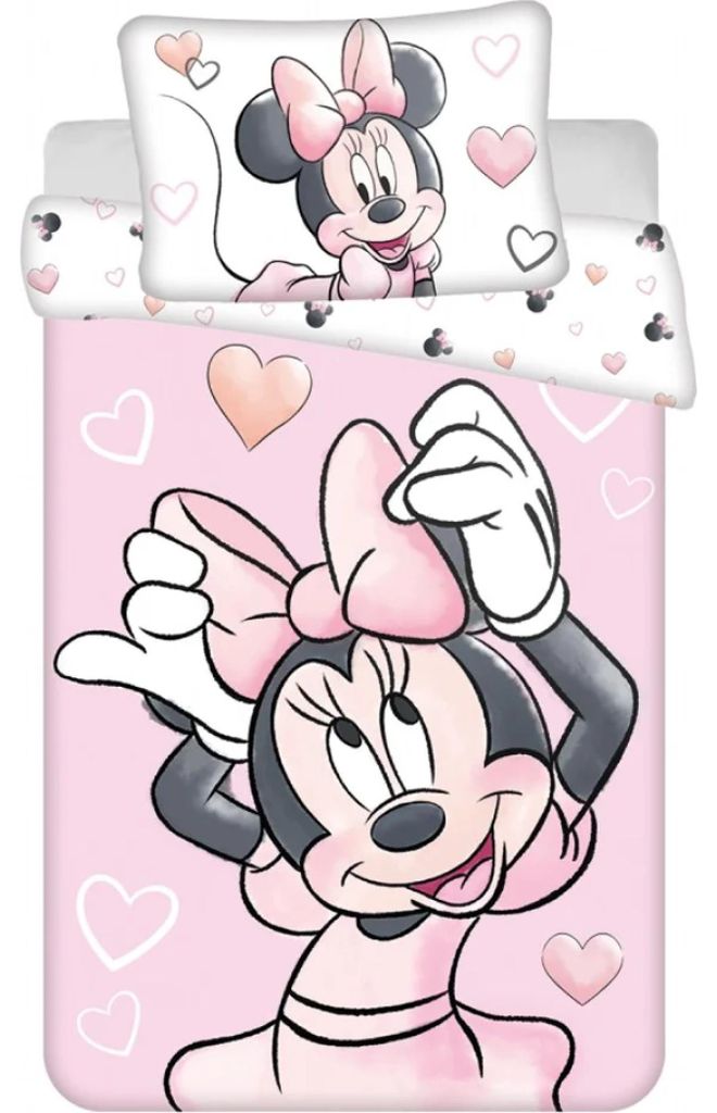 Jerry Fabrics Bettwäsche Minnie Blush Pink baby 100x135, Produktbild 