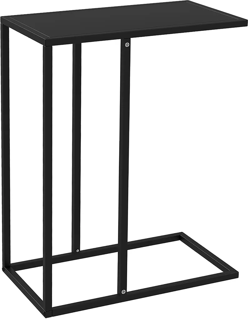Table de Chevet Compacte pour Petit Espace Bout de Canapé Noir Pratique