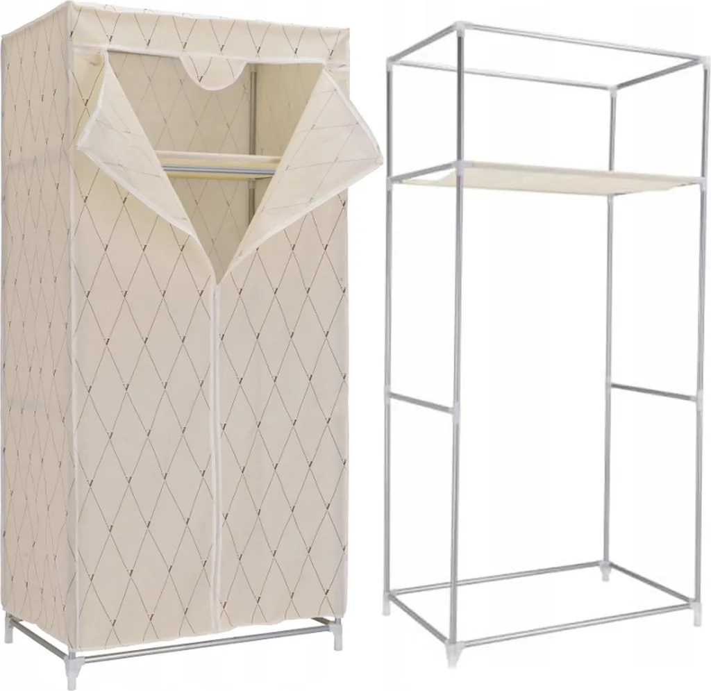 Armadio Pieghevole Gaja Vitto Beige: Design Traspirante per Casa