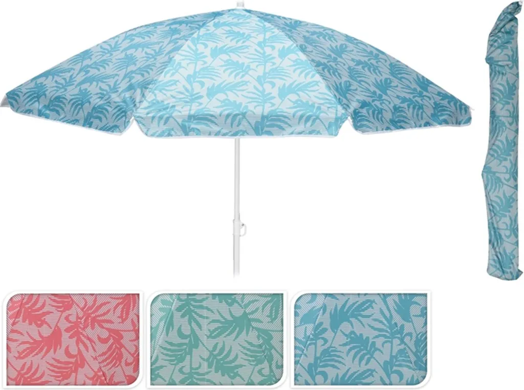 Parasol de plage Ø176xH190cm Massamarkt - Parasol inclinable bleu marine