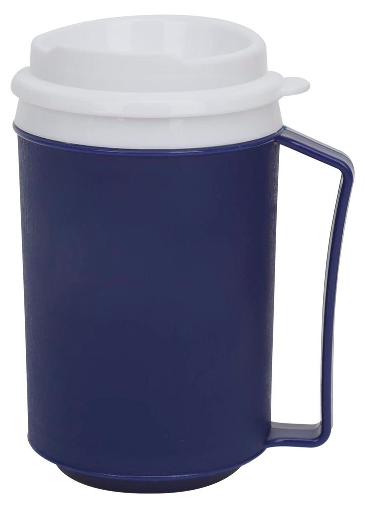 Auslaufsicherer Becher, isolierter Becher für Senioren, mit Deckel und Griff, geeignet für pflegebedürftige Personen, ältere Menschen und als H...