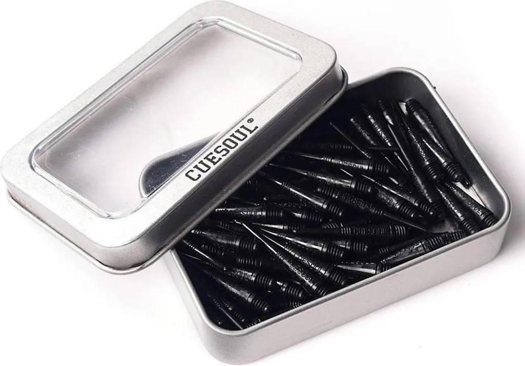 CUESOUL 2BA Pointes de fléchettes souples Noir Pack de 100 pièces - 2