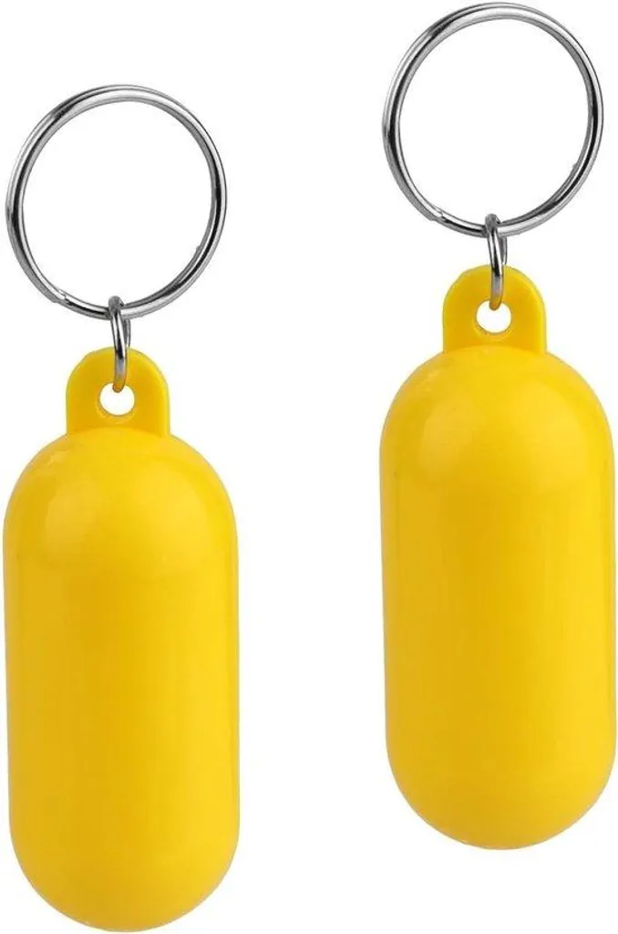 Porte-clés Bateau Flottant Haute Visibilité Jaune en Plastique Rigide