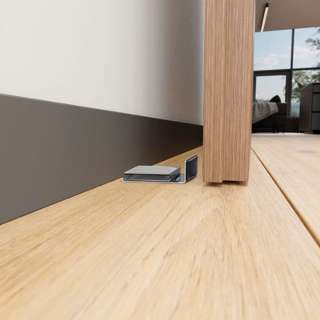 Tarrox Türstopper selbstklebend flach silber 70x50x22 mm 1 Stück