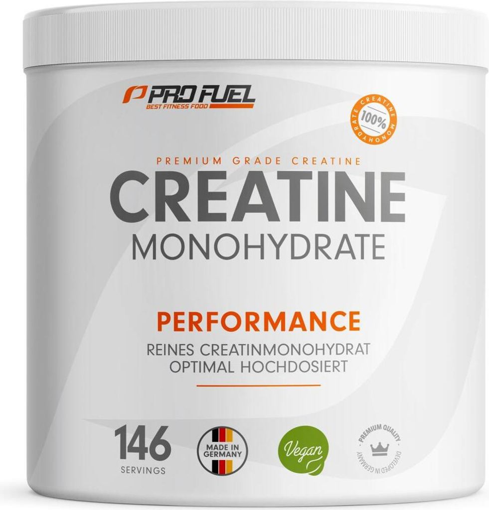 ProFuel Creatin Monohydrat Pulver | 500 g Dose | reines Creatin-Monohydrat | hochdosiert | ohne Zusätze | vegan
