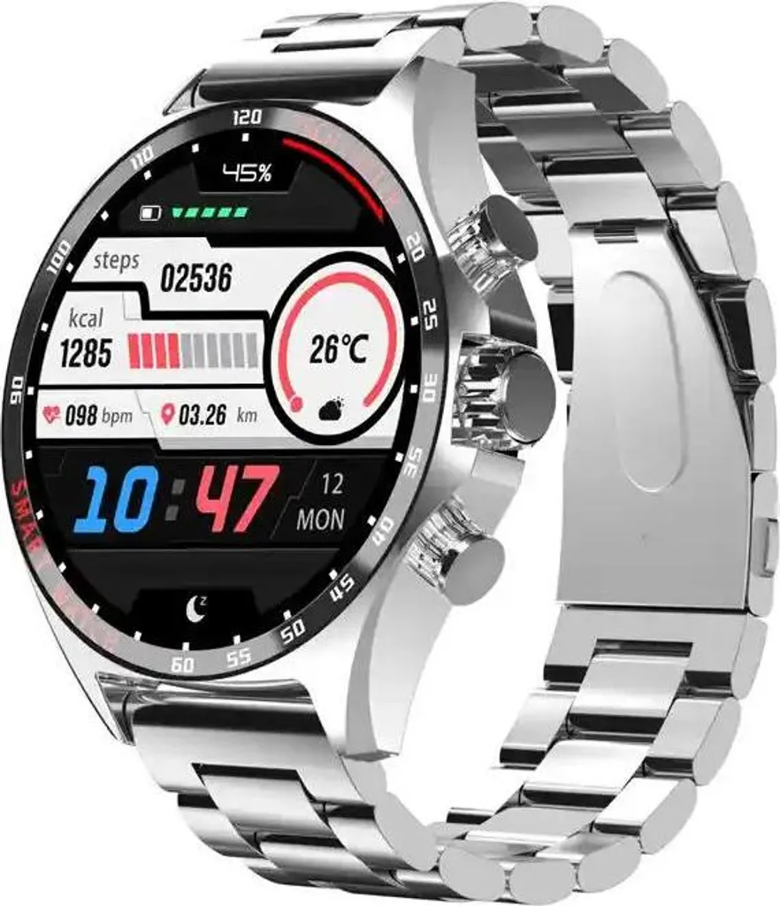 Montre sport intelligente pour fitness SportElite Silver S - Écran HD