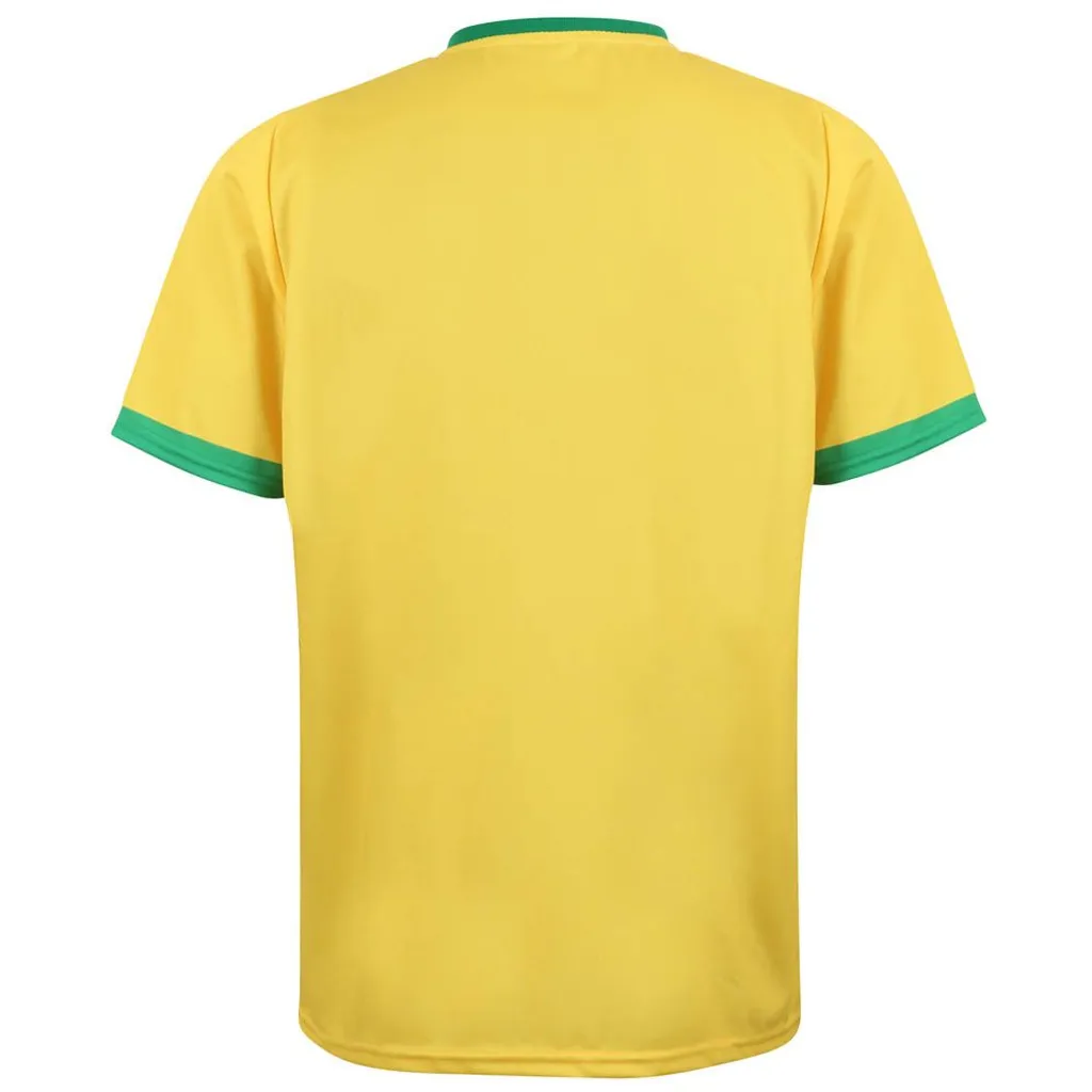 Brasilien Retro Kinder Trikot Set – Fußball Fan Outfit Gelb/Blau Mit Nr. 10, EM/WM Style