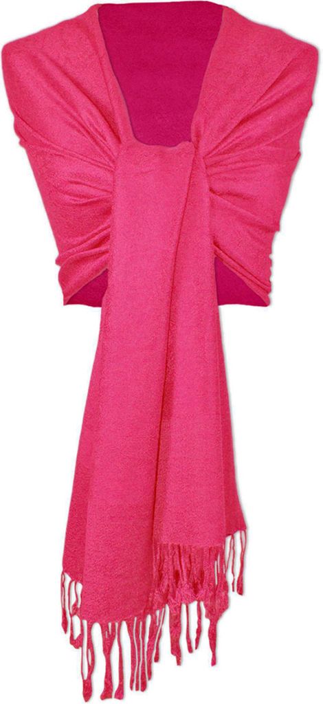 Halstuch aus Viscose - Stola Schal 185 x 70 cm | Pink