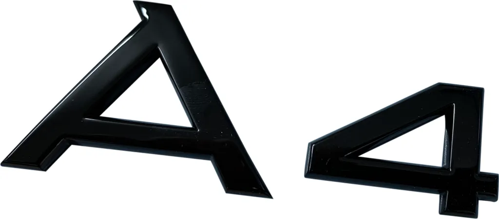 Logo Audi A4 Noir pour Personnalisation Carrosserie Black Edition B8 B9