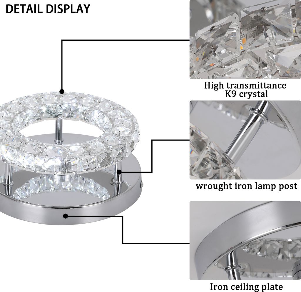 Fortuna Lai Led Kristall Deckenleuchte Moderne Kristall Produktbild 4