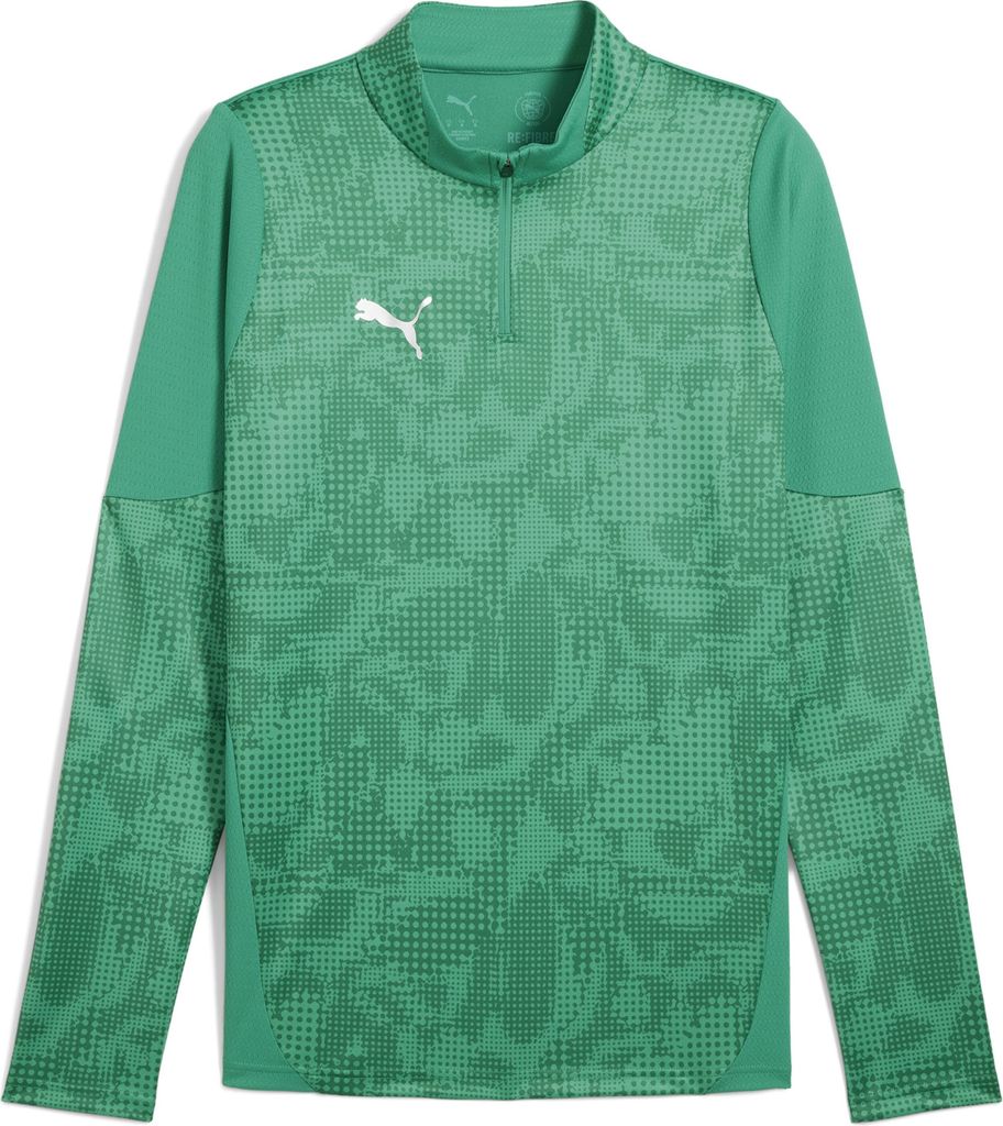 Puma teamCUP Training 1/4 Zip Top Herren grün silber Gr 3XL