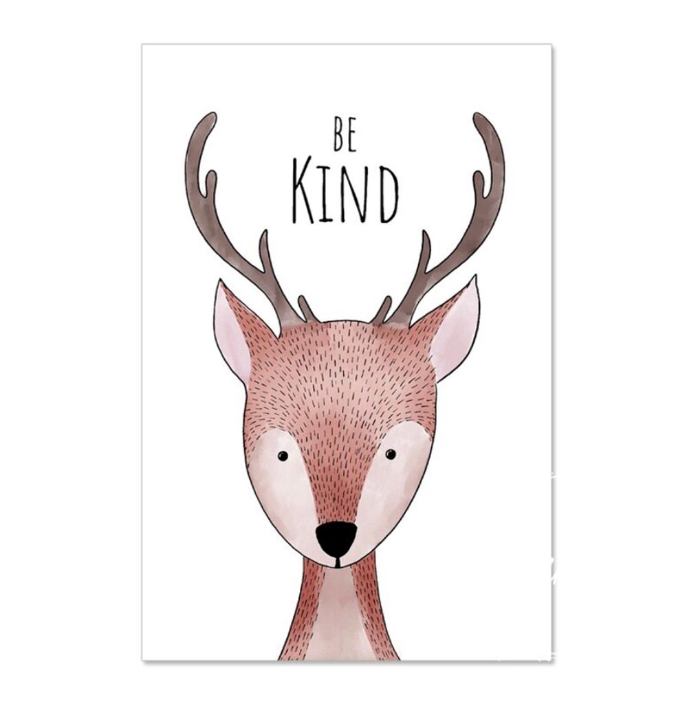TPFLiving Kunstdruck LW-1300 (OHNE RAHMEN) Poster - Leinwand - Wandbild - Hochauflösender Giclée-Druck, langlebig und hochwertig - Bunte Tiere, G...