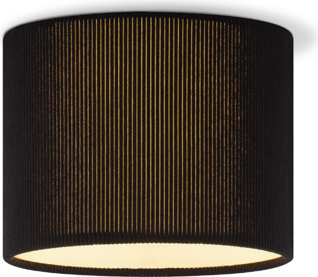 Home Sweet Home Zylindrische Cord Plafondlampe - Schwarz - ø22 x 17cm