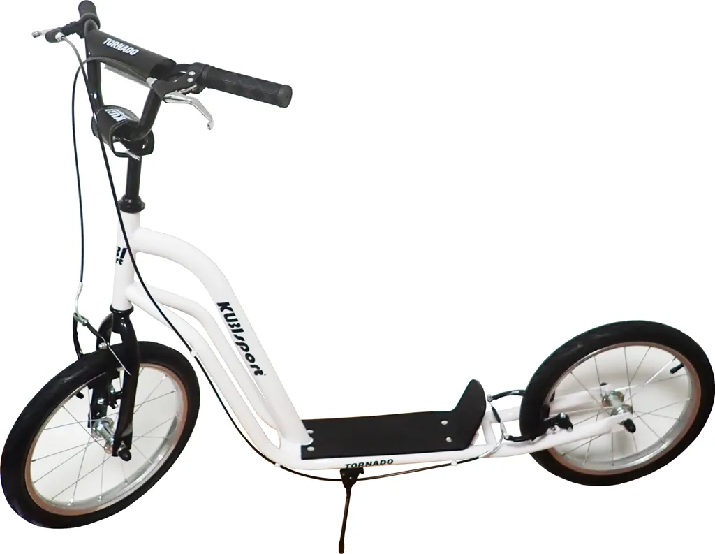 Scooter à pneus gonflables Tornado 16/16 blanc idéal pour loisirs et sport