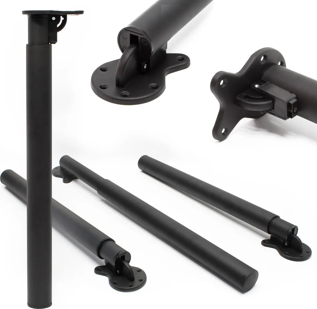 Piètement de Table Noir 70cm Lot de 4 Supports en Acier pour Bureau