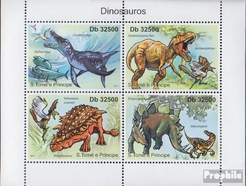Briefmarken Sao Tome e Principe 2011 Mi 4901-4904 Kleinbogen (kompl.Ausg.) postfrisch Flora und Fauna