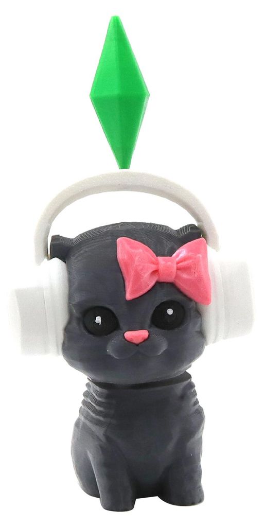 Niedliche Mini-Katzenfigur, 3D-gedruckt, als Auto-Armaturenbrett-Dekoration, lustiges Accessoire für den Fahrzeuginnenraum, auch für Zuhause oder...