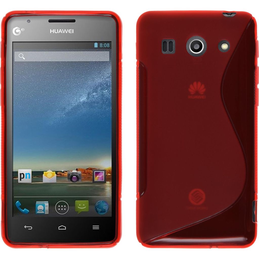 PhoneNatic Case kompatibel mit Huawei Ascend G520 - rot Produktbild 