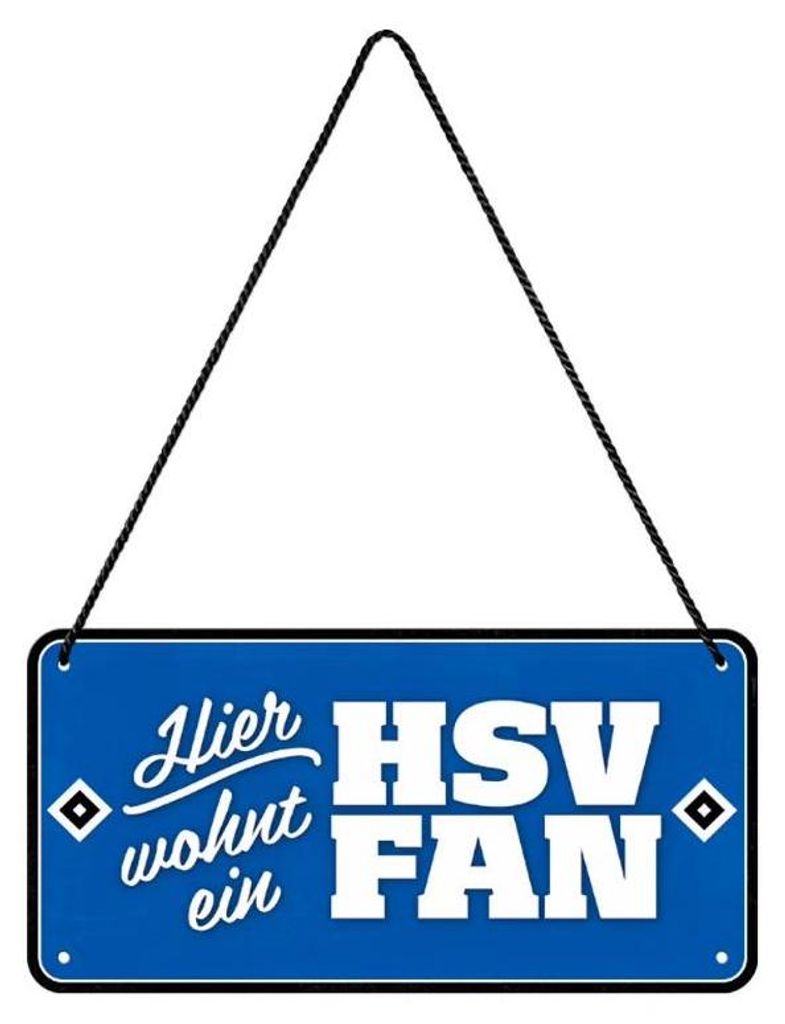 Hamburger SV HSV Blechschild Kordel Produktbild 