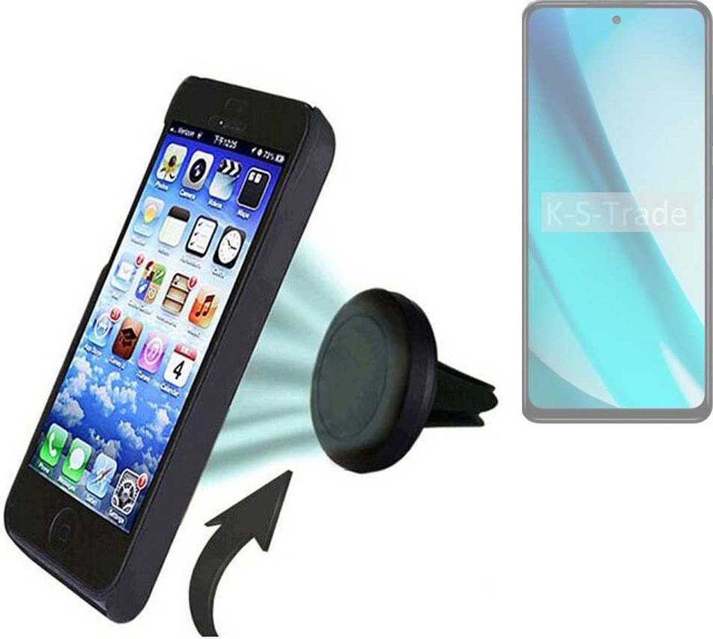 K-S-Trade Kompatibel mit BLU G93 Auto Handy Halterung KFZ Halter Lüftungsgitterhalterung Air Vent mount Smartphone Halter