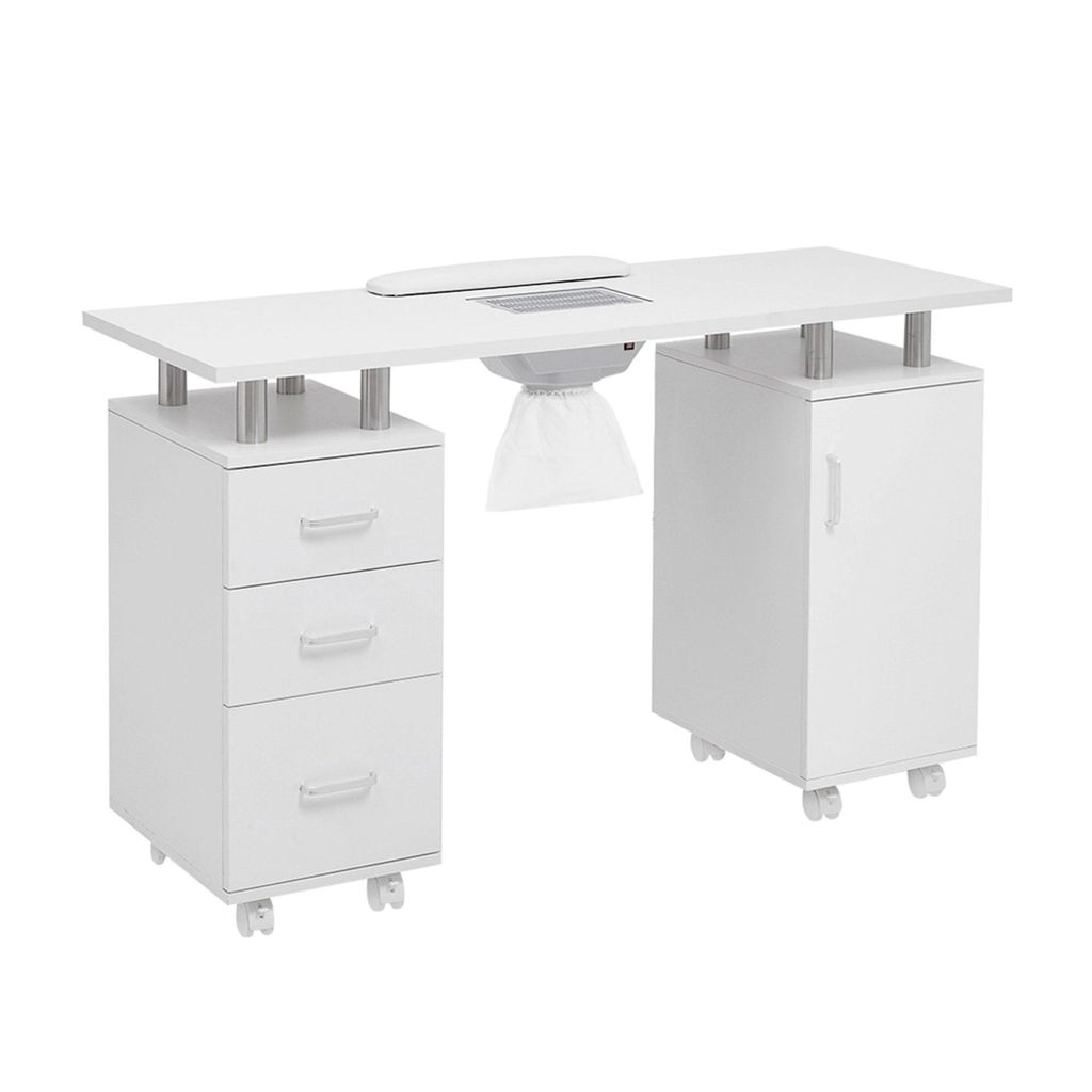 Nageltisch Manikürtisch mit Absaugung und 3 x Schubladen Nagelrekonstruktion Studiotisch Maniküretisch