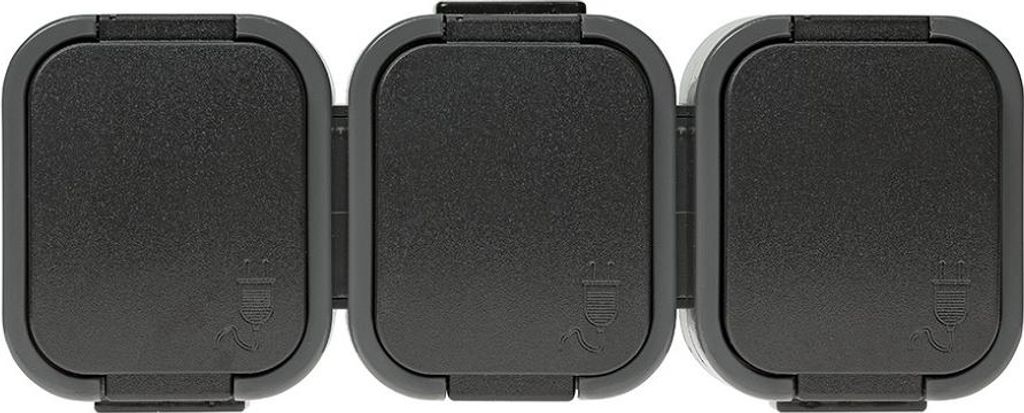 B2 Dreifachsteckdose N/Tz/U Ip54 Grau/Schwarz - E+9002160