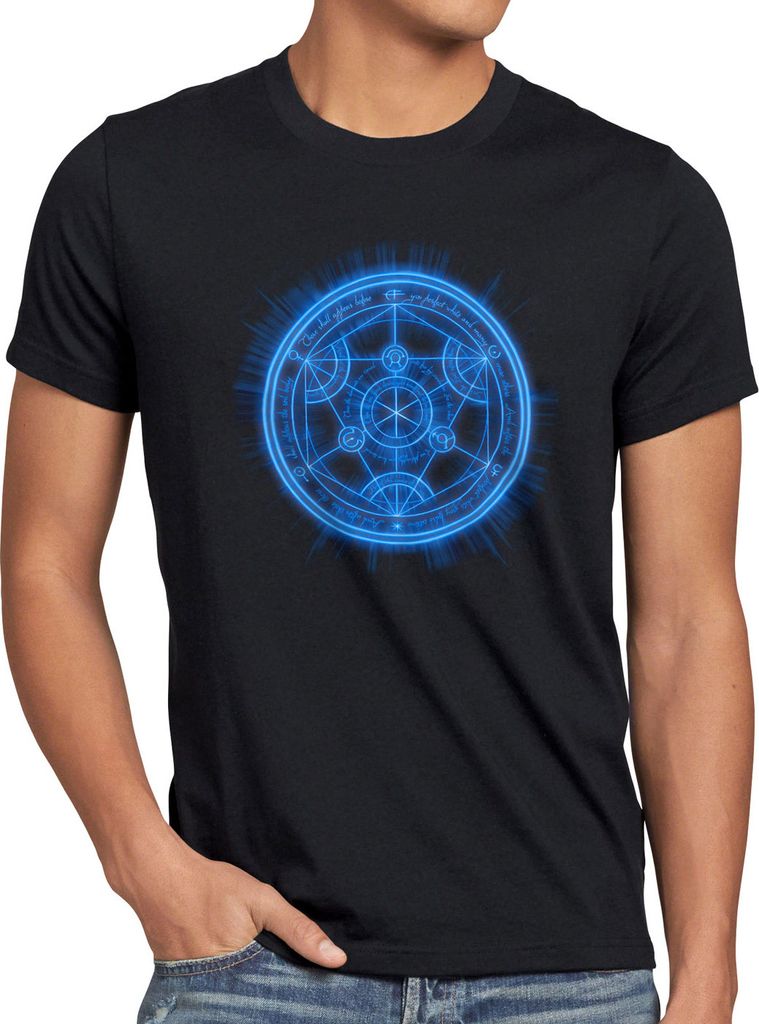 style3 Full Metal Transmutation Circle Herren T-Shirt Anime Manga Japan Alchemist