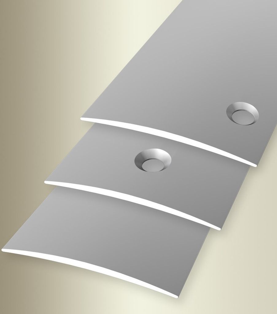 PROVISTON | Übergangsprofil | Breite:50 mm | Höhe:5 mm | Länge:1000 mm | Metallprofil | Bodenprofil | Ausgleichsprofil | Aluminium eloxiert | Si...