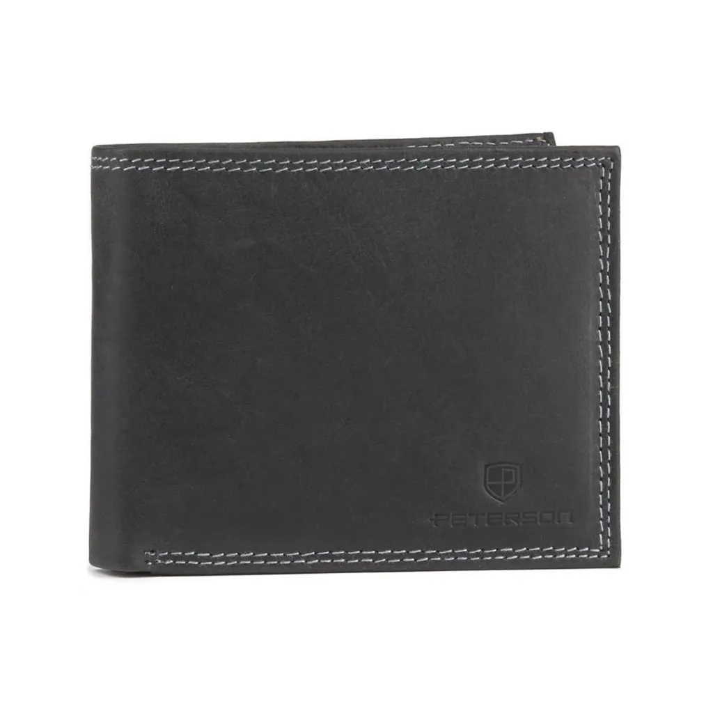 Portafoglio Uomo Peterson PTNN7MHBLACK47138 Nero | RFID e 14 Carte