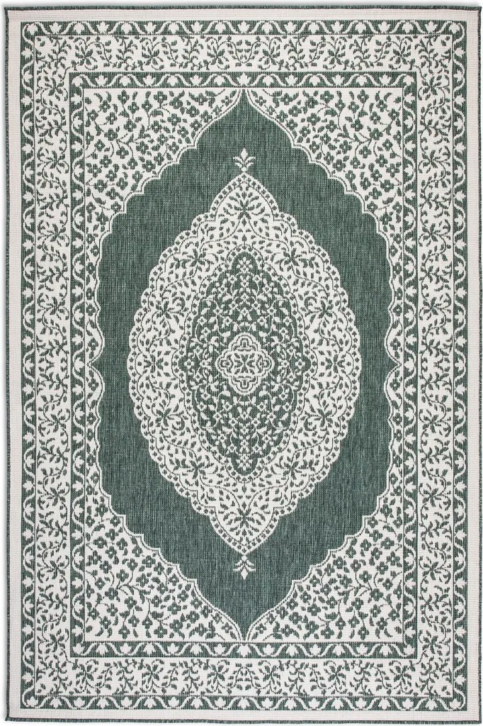 Tapis de salon réversible Gemini Vert Elle Decoration pour la terrasse