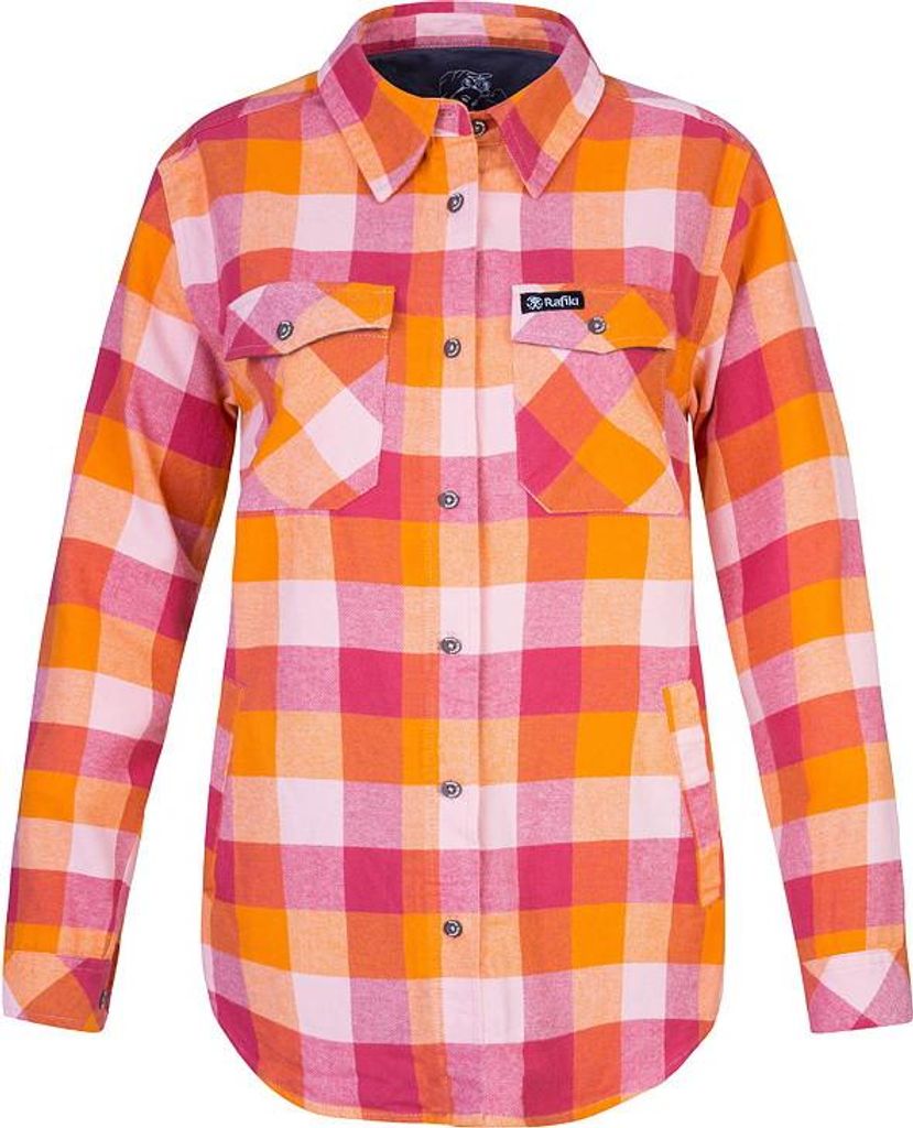 Damen-Flanellhemd RAFIKI MOJARRA, orangeade plaid Größe: 40