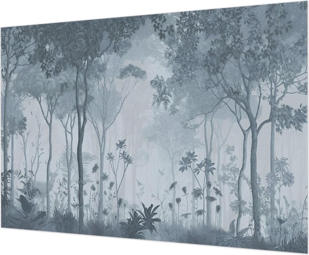 Wandtapete - Dekorative Tapete für Wohnzimmer - Tapetenfolie für Wanddekoration - 312x219 cm - Mystik des Waldes