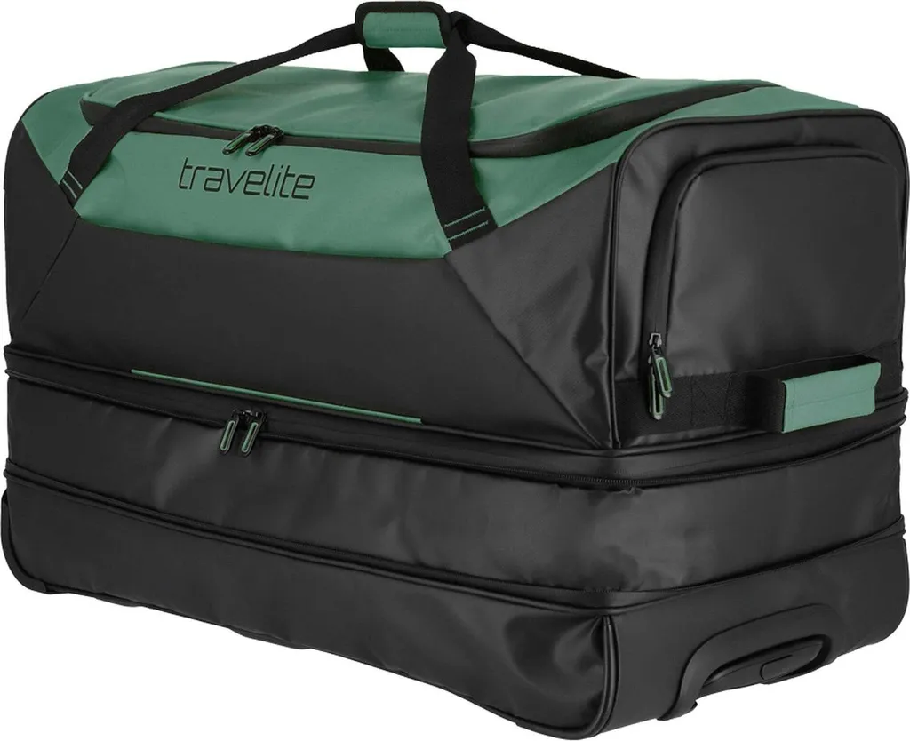 Sac de voyage trolley extensible grand volume 98L vert - 4