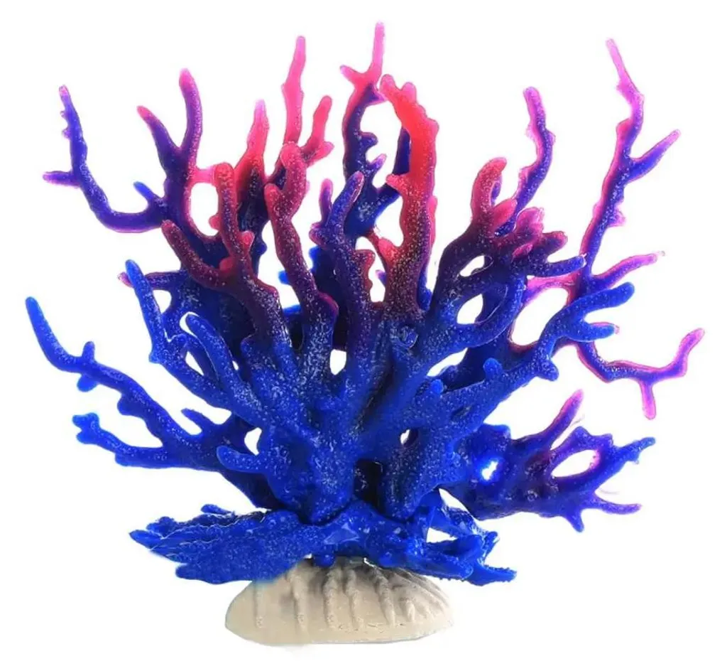 Corail Artificiel pour Aquarium Maison et Bureau - Décoration Marine Bleue