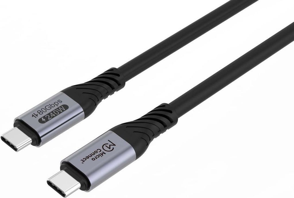 MicroConnect Premium USB4 Gen 4 USB-C cable 0.5m 80Gbps 240W
