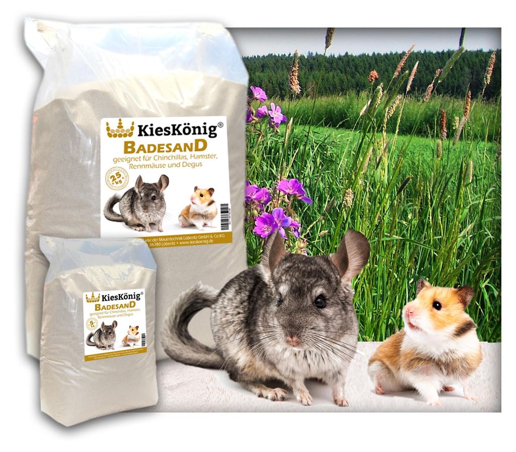 Premium Badesand für Chinchillasand, Hamster, Rennmäuse und Produktbild 