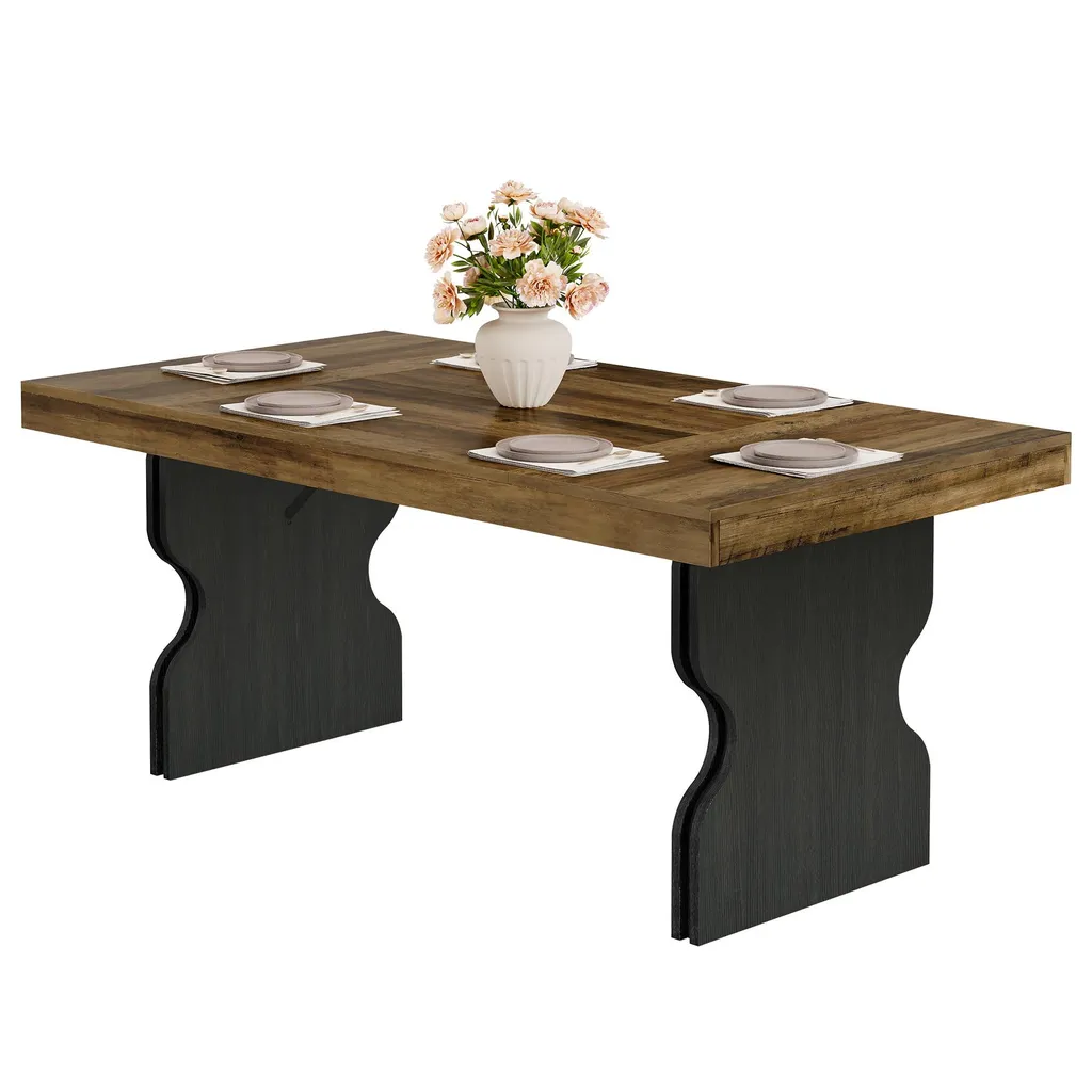 Table de salle à manger de 160 cm pour salon et restaurant familial