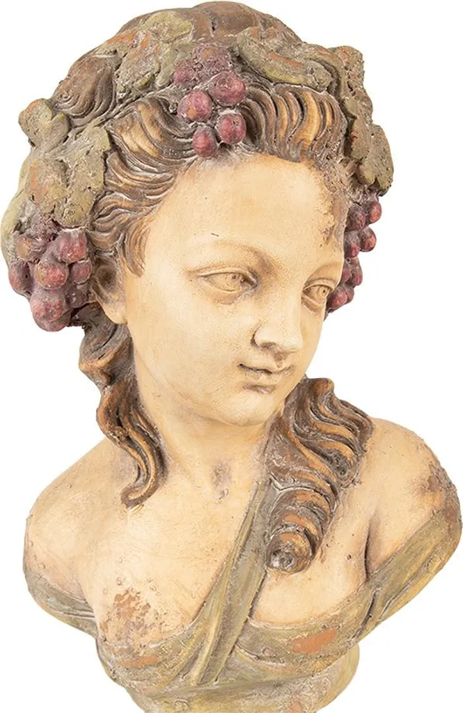 Buste femme Clayre & Eef 24x18x28 cm en céramique beige élégante