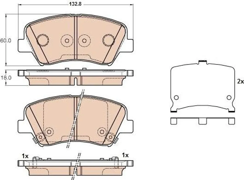 Plaquettes de frein TRW GDB3552 pour Elantra et Veloster - OE 581012VA50