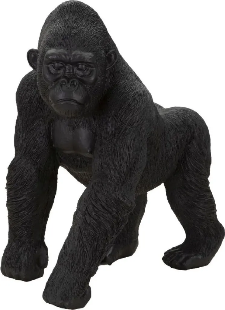 Statue Gorille Décorative Noire 37cm pour Salon Objet Design Moderne