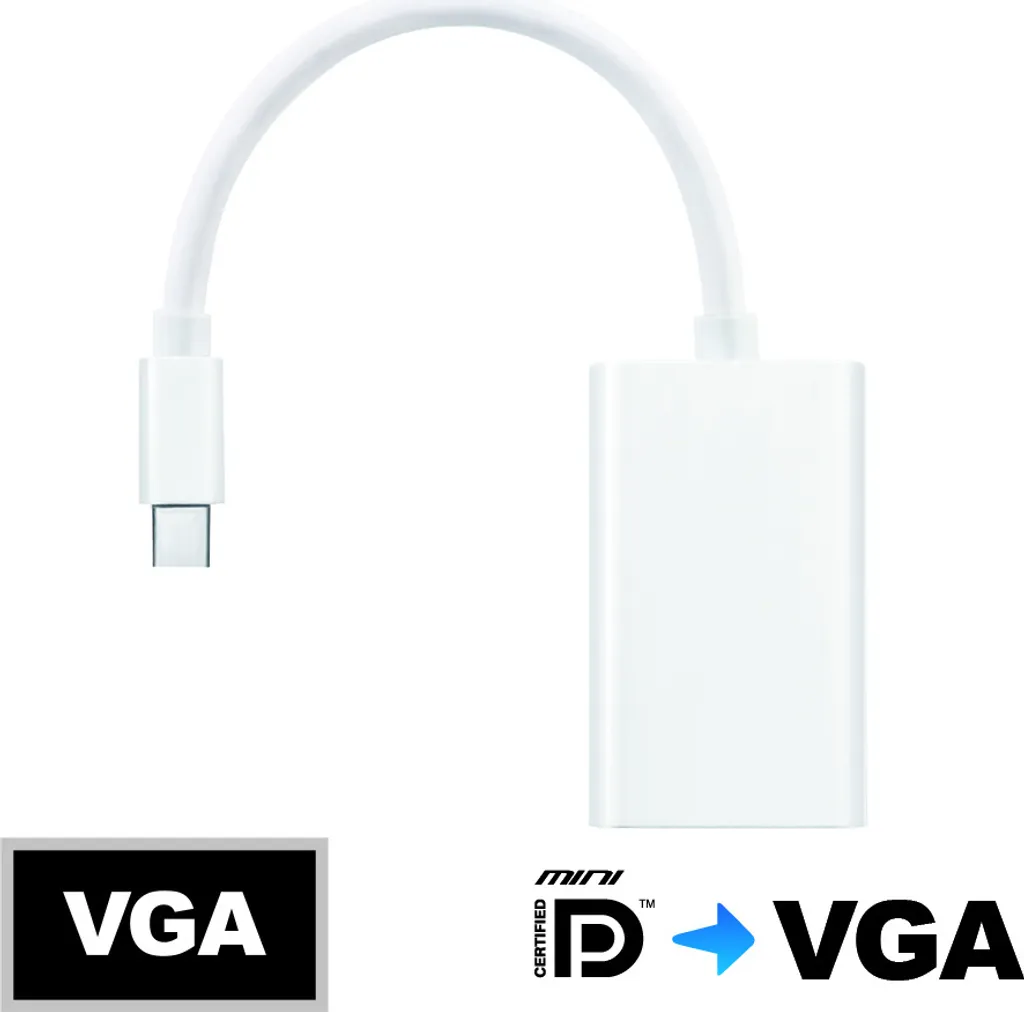 Convertisseur Mini DisplayPort vers VGA pour Écran et Vidéoprojecteur