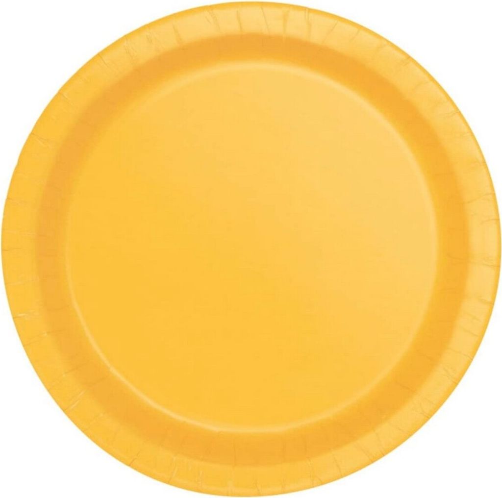 Unique Party - Rund - Dessertteller 20er-Pack - Papier SG38475 (Einheitsgröße) (Gelb)