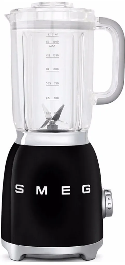 Mixeur Smeg BLF01 Noir - Blender Haute Performance pour Smoothies 1,5L