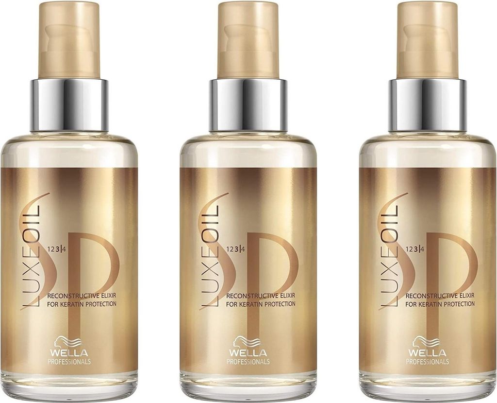 Wella SP Luxe Oil 3 x 100 ml Reconstructive Elixir Haaröl Set