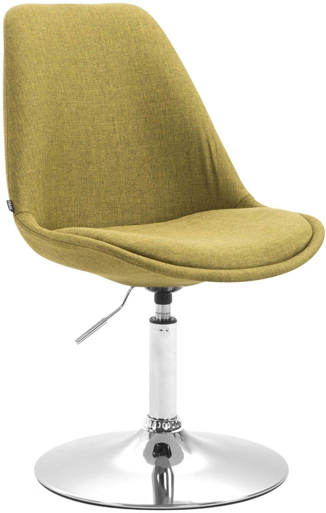 CLP Esszimmerstuhl Maverick Stoff drehbar und stufenlos verstellbar Farbe grün Gestell Farbe chrom